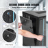 9U Wall Mount Network Server Cabinet, 39.37 cm Deep, Server Rack Cabinet Enclosure, 90.7 kg Max. Ground-mounted Load Capacity, with Locking Glass Door Side Panels, for IT Equipment, A/V Devices
