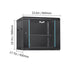 9U Wall Mount Network Server Cabinet, 39.37 cm Deep, Server Rack Cabinet Enclosure, 90.7 kg Max. Ground-mounted Load Capacity, with Locking Glass Door Side Panels, for IT Equipment, A/V Devices