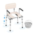 Bedside Commode Chair, Padded Seat, 7-Level Height Adjustable, 350 LBS Cap