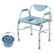 Heavy Duty Commode Chair 1000lbs Adjustable Height Bedside Toilet Seat