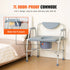 Heavy Duty Commode Chair 1000lbs Adjustable Height Bedside Toilet Seat