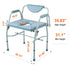 Heavy Duty Commode Chair 1000lbs Adjustable Height Bedside Toilet Seat