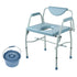 Commode Chair, Bedside Commode with Drop-Down Arms and Detachable Backrest, 5-Level Adjustable Height, 7L Removable Bucket, Easy to Assemble, 1000LBS Capacity, Portable Toilet for Adults Seniors