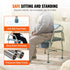 Commode Chair, Bedside Commode with Drop-Down Arms and Detachable Backrest, 5-Level Adjustable Height, 7L Removable Bucket, Easy to Assemble, 1000LBS Capacity, Portable Toilet for Adults Seniors