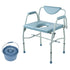 Commode Chair, Bedside Commode with Drop-Down Arms and Detachable Backrest, 5-Level Adjustable Height, 7L Removable Bucket, Easy to Assemble, 1000LBS Capacity, Portable Toilet for Adults Seniors
