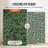 Ivy Privacy Fence, 39 x 198in Artificial Green Wall Screen, Greenery Ivy Fence with Mesh Cloth Backing and Strengthened Joint, Faux Hedges Vine Leaf Decoration for Outdoor Garden, Yard, Balcony