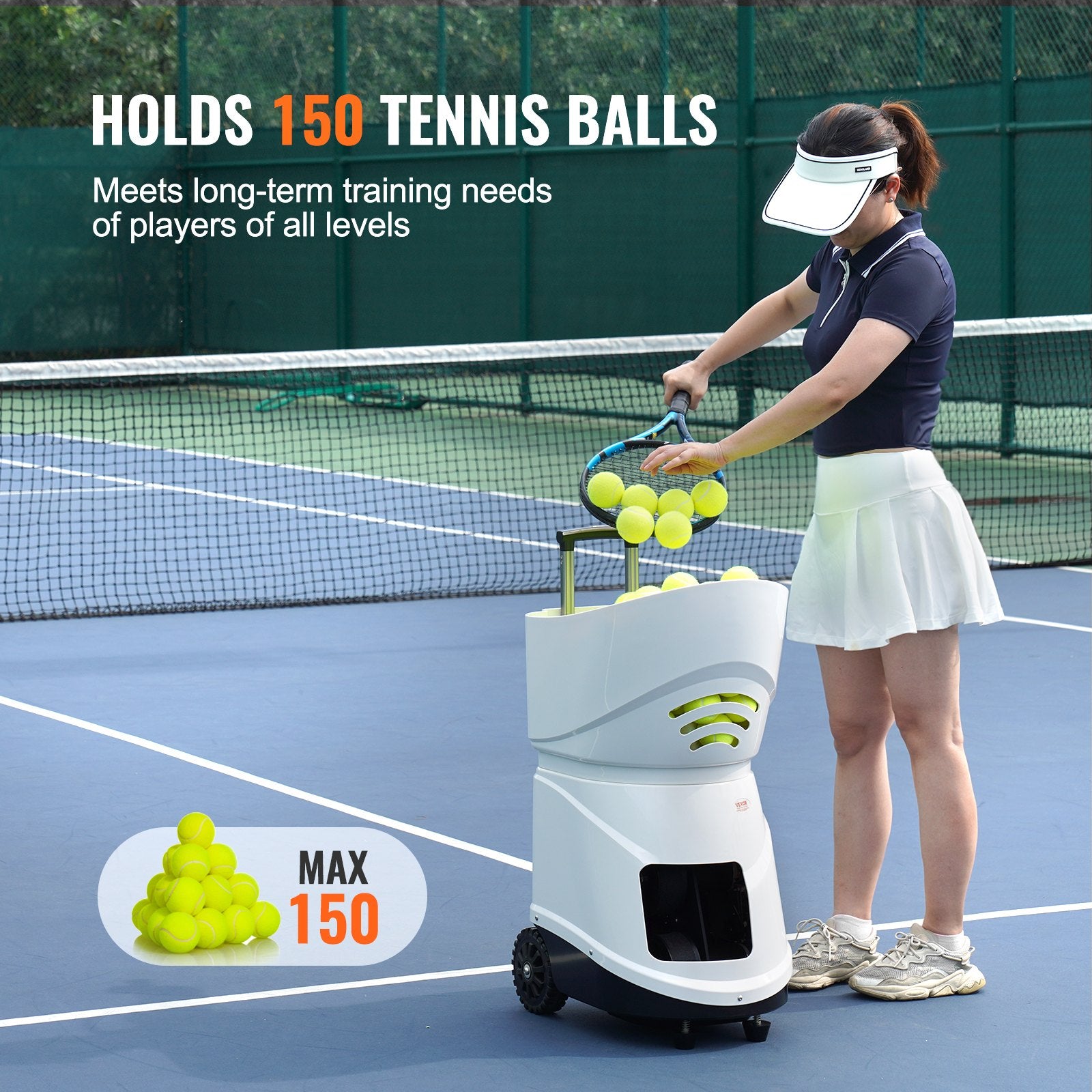 Tennis Ball Machine Automatic Portable Ball Launcher Training Practice