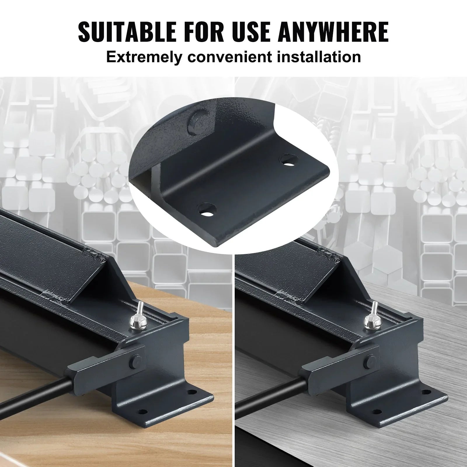 Box and Pan Brake, 910 ± 10 mm, 0-130 Degrees Sheet Metal Bending Brake, Portable Mini Metal Bender with 20 Gauge Low Carbon Steel 14 Gauge Aluminum Capacity Power Handle, for Metal Bending
