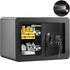 Safe, 0.5 Cubic Feet Home Safe, Steel Security Safe with Digital Keypad and 2 Keys, Wall-Mounted Cabinet Safe Protect Cash, Gold, Jewelry, Documents for Home, Hotel, 350 x 250 x 250 mm