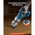Metal Shear, Sheet Metal Cutter Cordless with 360-Degree Pivoting Head, Double Blades, 25000 RPM Speed, Cuts 18 GA Galvanized Steel, 20 GA Stainless Steel, Aluminum Plate, Plastic, Cardboard
