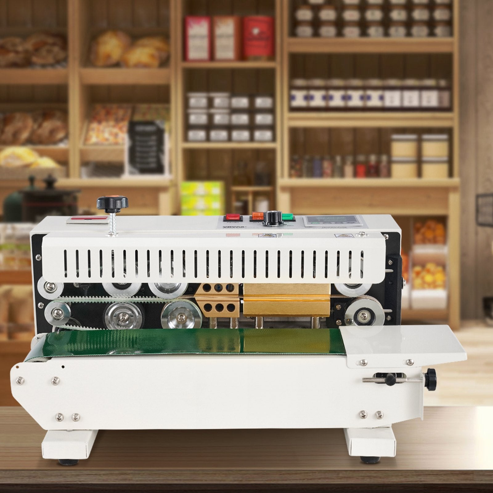 Continuous Bag Band Sealing Machine Horizontal Band Sealer Count Function