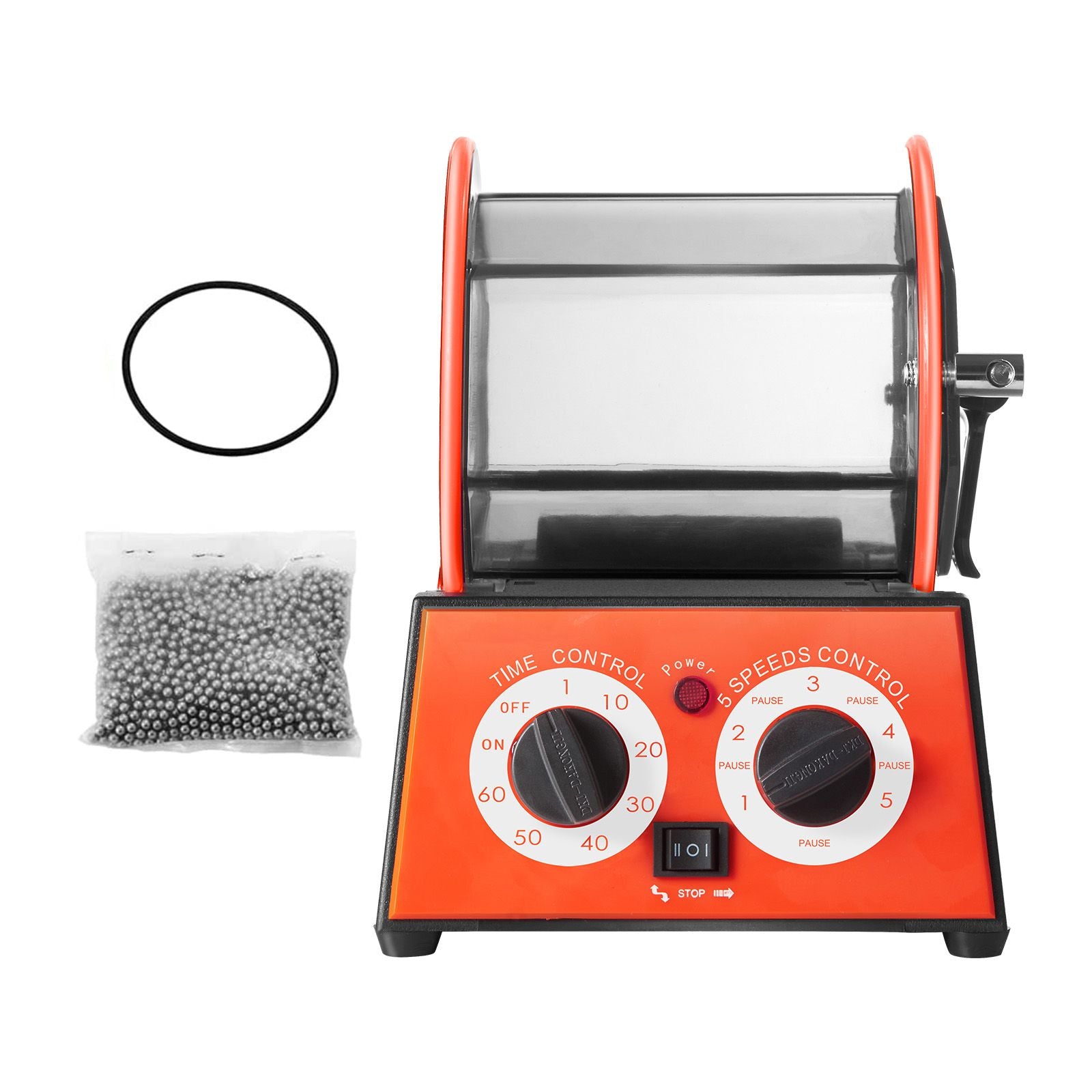 5kg Jewelry Polishing Tumbler Rotary Finisher Machine Timer Speed Control