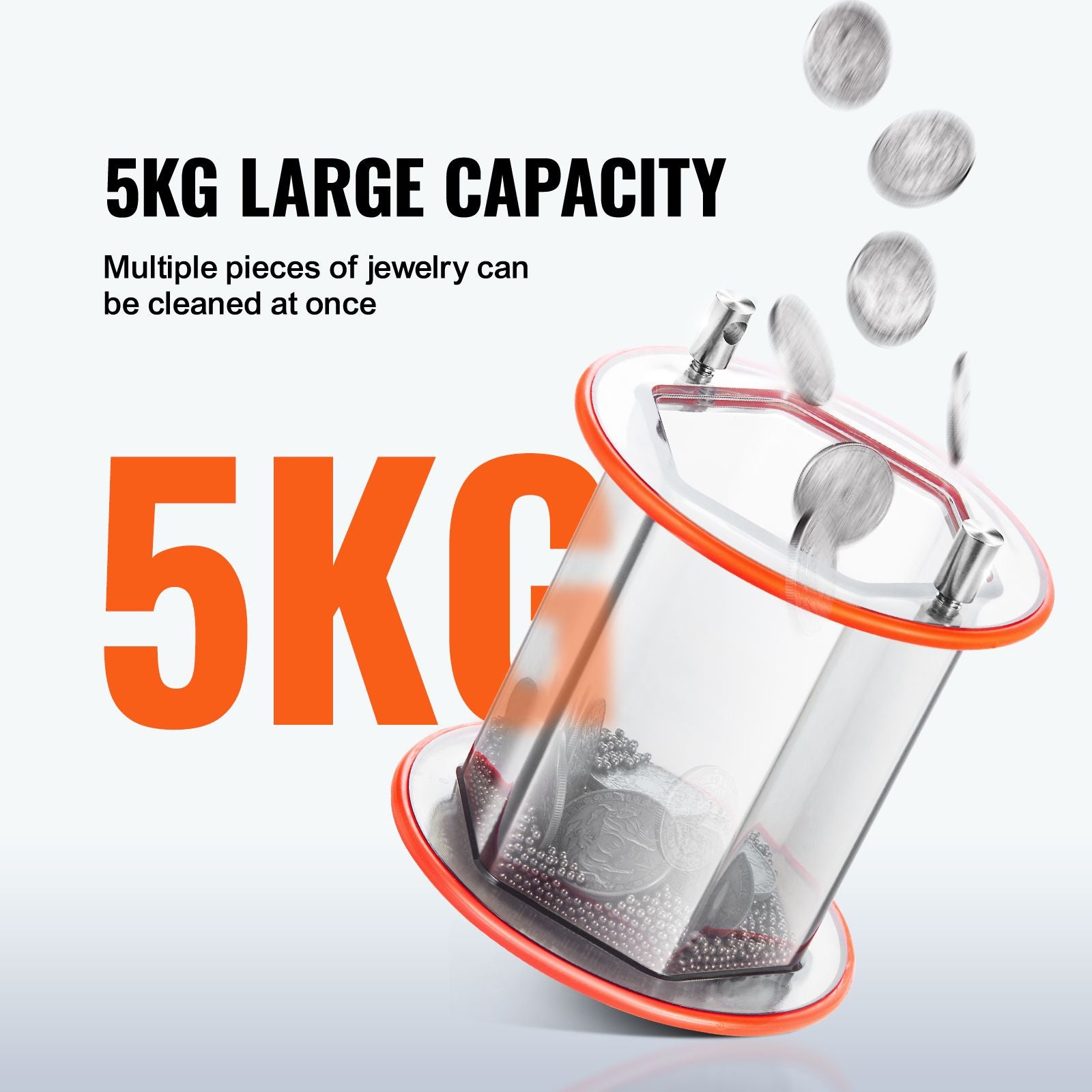 5kg Jewelry Polishing Tumbler Rotary Finisher Machine Timer Speed Control