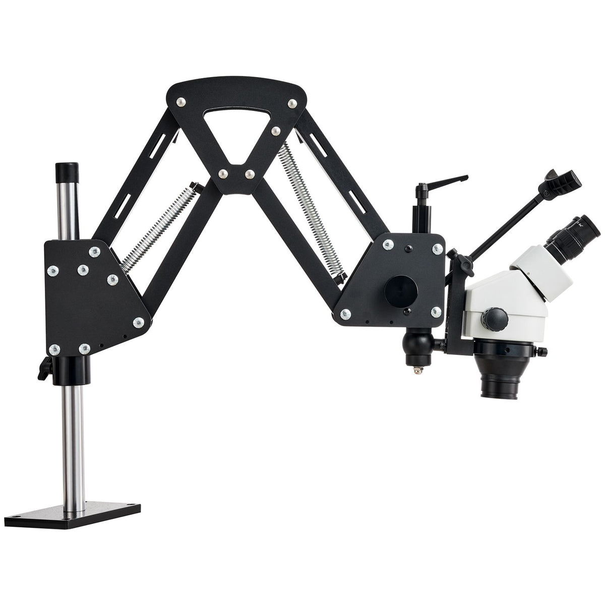 7X-45X Jewelry Microscope with 360° Ball Vise USB LED Ring Light Stand
