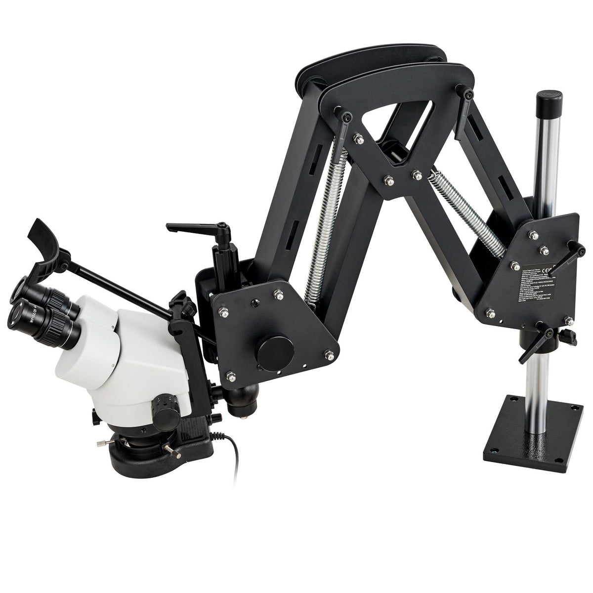 7X-45X Jewelry Microscope with 360° Ball Vise USB LED Ring Light Stand