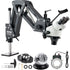 Multi-Directional Microscope with Spring Bracket, 7X-45X Magnification Jewelry Microscope, Micro Jewelry Inlaid Stand with Integrated USB Ring LED Light and 360° Ball Vise, for Jewelry Inlay