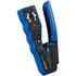VEVOR RJ45 Crimp Tool Kit, Cat5e/Cat6/Cat6a Ethernet Crimper Crimp Pliers for 8-Pin Modular Plugs with 20pcs Pass-Through Connectors and Covers, Wire Stripper and Network Tester