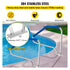 Swimming Pool Handrail Ladder Handrail Stainless Steel Rail w/ Base Plate
