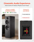 Floorstanding Speaker, 2-Way, Floor-Standing Tower Speaker with 25.4 mm Tweeter, Dual 203.2 mm Woofers, 600W Peak, 50Hz–20kHz Frequency Response, Durable MDF Enclosure, for Home Audio, Single