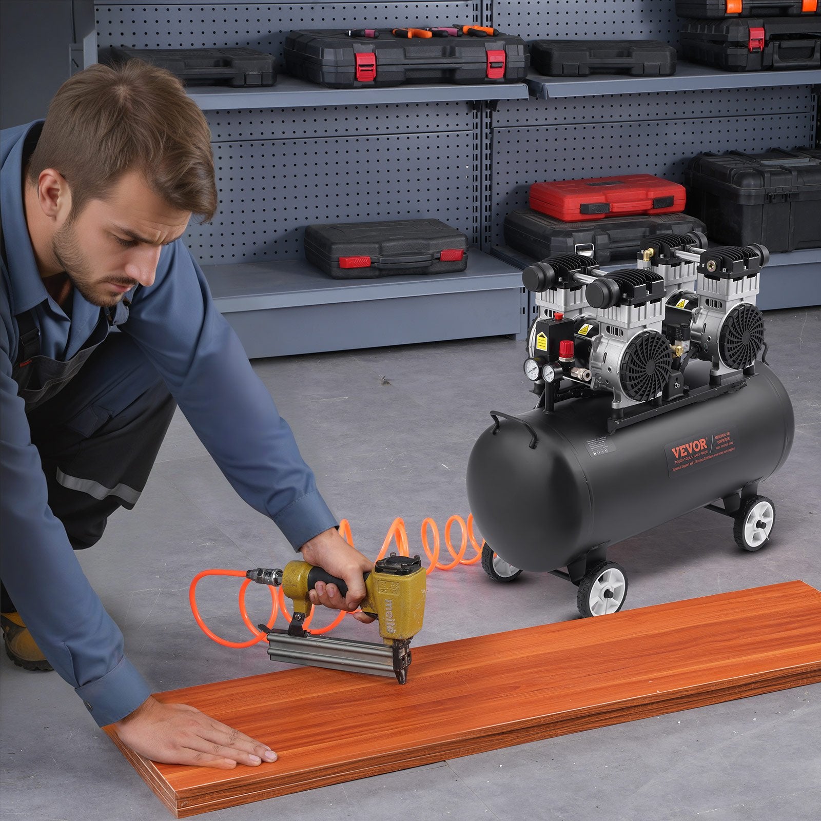 Air Compressor Compact Portable Oil Free Compressor 75L 90 PSI