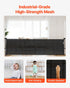 Retractable Baby Gate, 870 mm Tall, Extends up to 2800 mm Wide, Retractable Gate for Kids or Pets, Mesh Material, Easy to Install for Indoor Stairs, Doorways, Hallways, Playrooms, Black