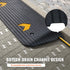 Upgraded Rubber Threshold Ramp, 3.8 cm Rise Wheelchair Ramp Doorway, Natural Curb Ramp Rated 15 tons Load Capacity, Non-Slip Textured Surface Rubber Curb Ramp for Wheelchair and Scooter