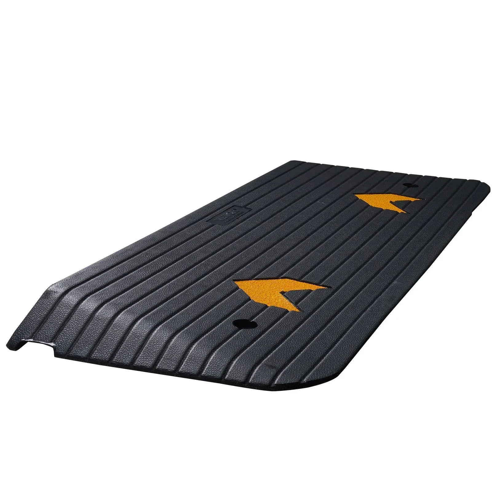 Upgraded Rubber Threshold Ramp, 3.8 cm Rise Wheelchair Ramp Doorway, Natural Curb Ramp Rated 15 tons Load Capacity, Non-Slip Textured Surface Rubber Curb Ramp for Wheelchair and Scooter