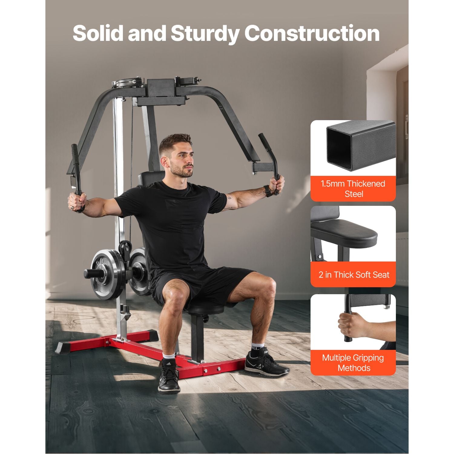 Chest Fly Machine, Upper Body Specialty Machine for Home Gym, Adjustable Fly and Reverse Delt Machine, for Chest, Back, Pectoral, Rear Deltoid and Shoulder Workouts, Hold up to 450LBS