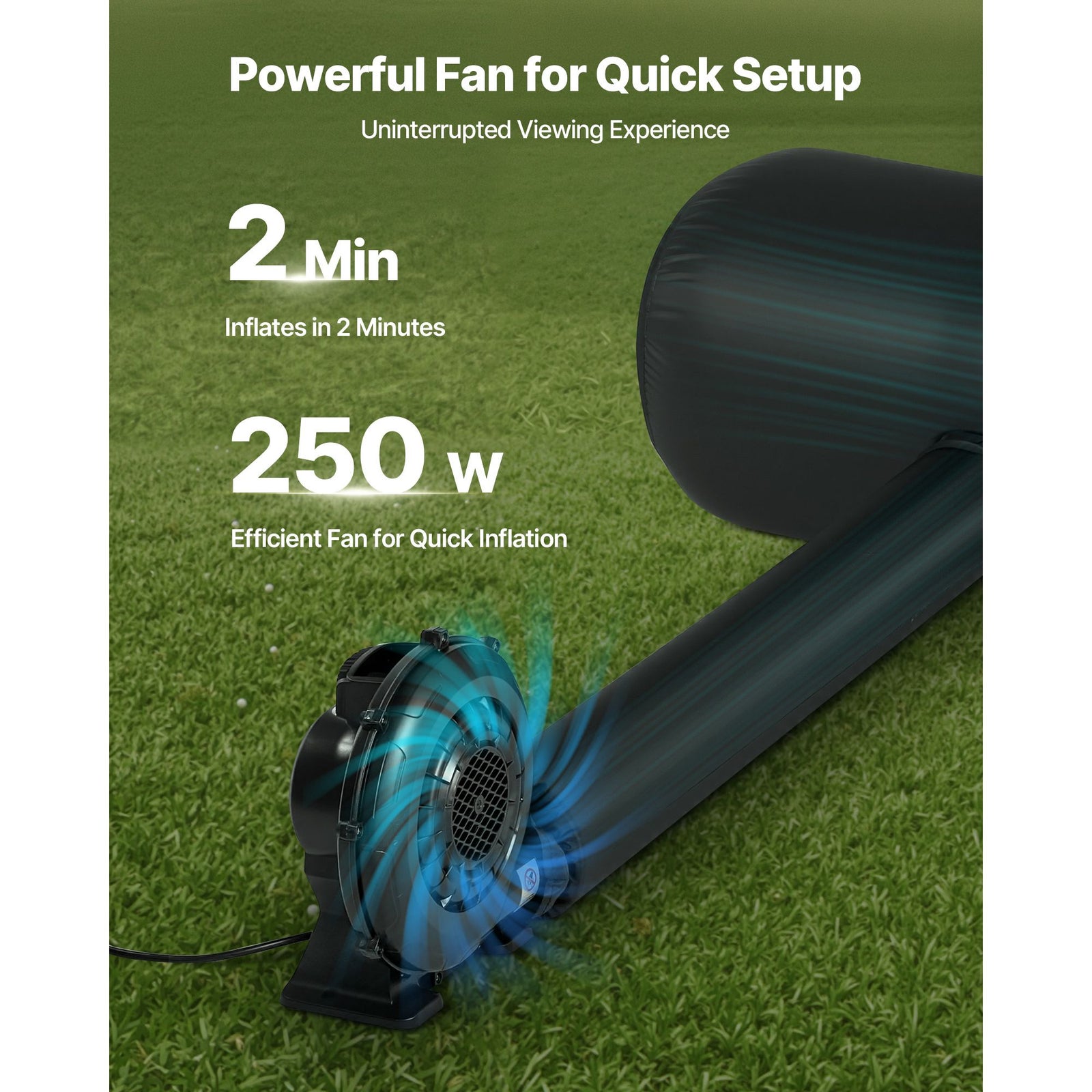 20 ft Inflatable Movie Screen 16:9 600D Movie Projector with Portable Bag
