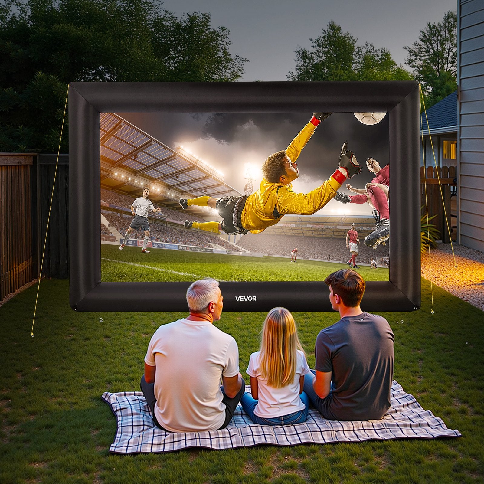 20 ft Inflatable Movie Screen 16:9 600D Movie Projector with Portable Bag