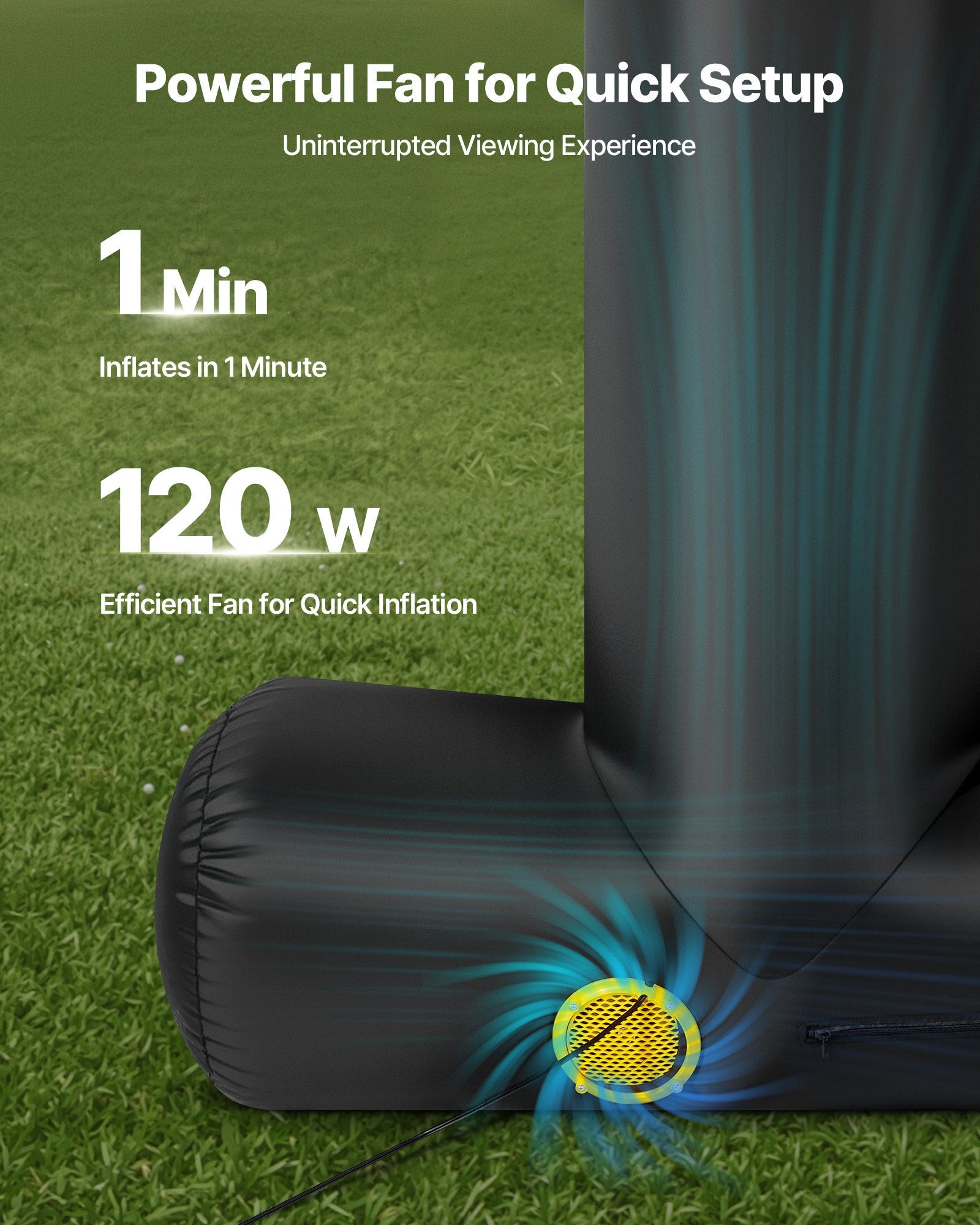 15 ft Inflatable Movie Screen 16:9 600D Movie Projector with Portable Bag