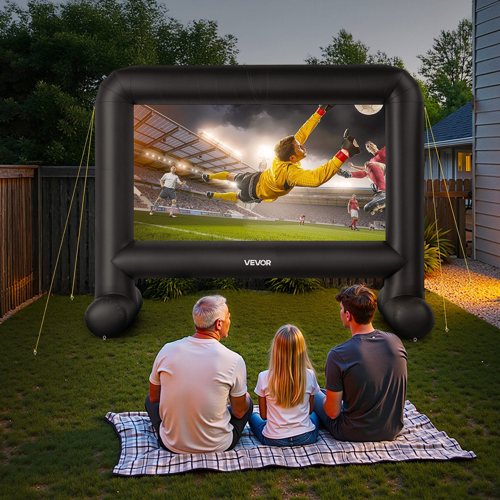 15 ft Inflatable Movie Screen 16:9 600D Movie Projector with Portable Bag