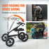 Folding Knee Scooter, Aluminum Steerable Knee Walker with Height-Adjustable Handlebar & Knee Pad, 12" All-Terrain Wheels, Dual Brakes, Leg Recovery Scooter for Broken Ankle Foot Injuries, 159KG