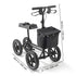Folding Knee Scooter, Aluminum Steerable Knee Walker with Height-Adjustable Handlebar & Knee Pad, 12" All-Terrain Wheels, Dual Brakes, Leg Recovery Scooter for Broken Ankle Foot Injuries, 159KG