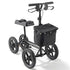 Folding Knee Scooter, Aluminum Steerable Knee Walker with Height-Adjustable Handlebar & Knee Pad, 12" All-Terrain Wheels, Dual Brakes, Leg Recovery Scooter for Broken Ankle Foot Injuries, 159KG
