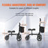 Folding Knee Scooter All Terrain Knee Walker Adjustable 300lb Capacity