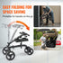Folding Knee Scooter All Terrain Knee Walker Adjustable 300lb Capacity