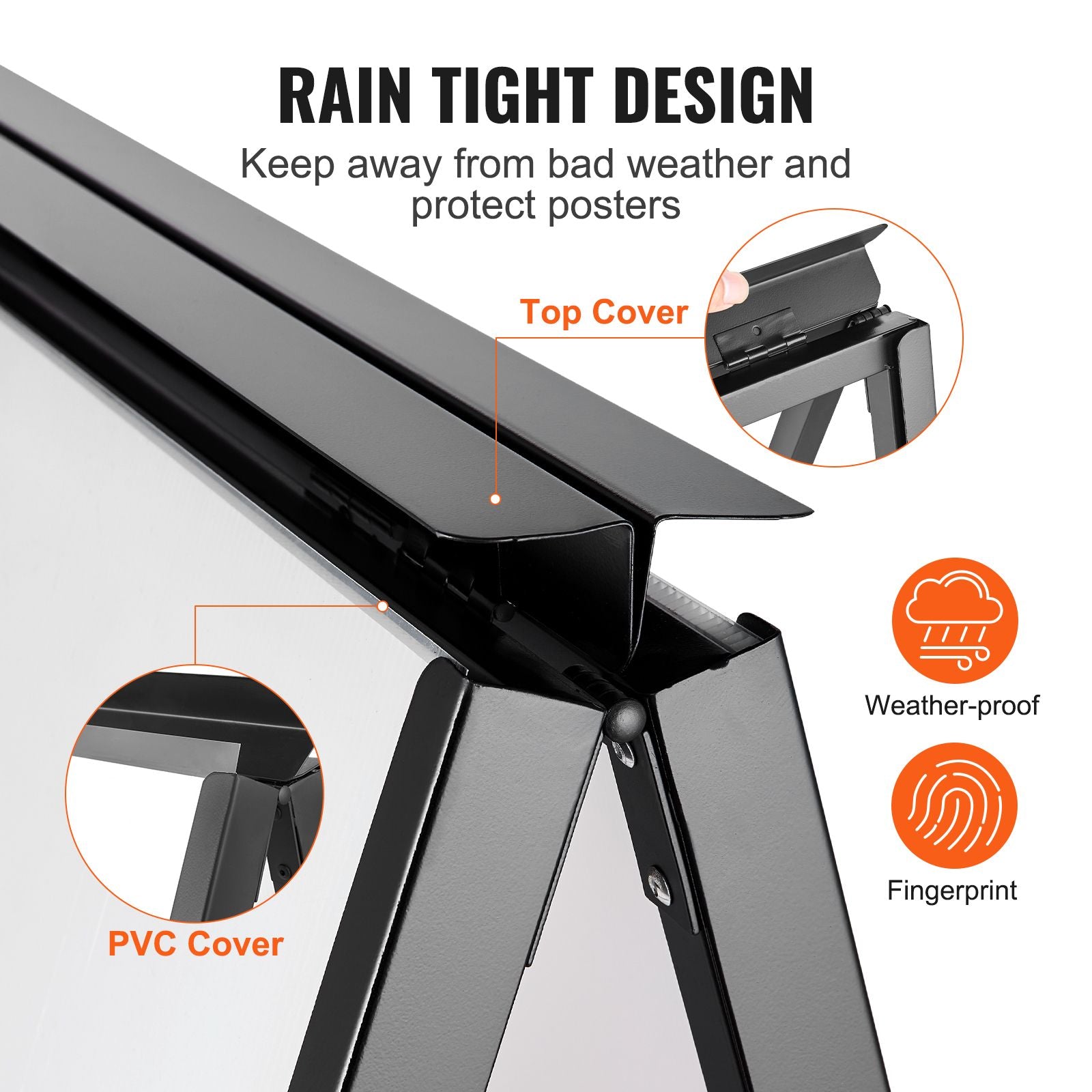 61x91cm A Frame Sidewalk Sign Double Sided Outdoor Poster Stand