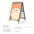 61x91cm A Frame Sidewalk Sign Double Sided Outdoor Poster Stand
