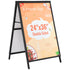 A Frame Sidewalk Sign, 61x91cm Heavy Duty Slide-in Signboard Holder, Double-Sided Folding Sandwich Board Signs, Steel Pavement Sign Poster for Outdoor Business Street Advertising (Frame only)