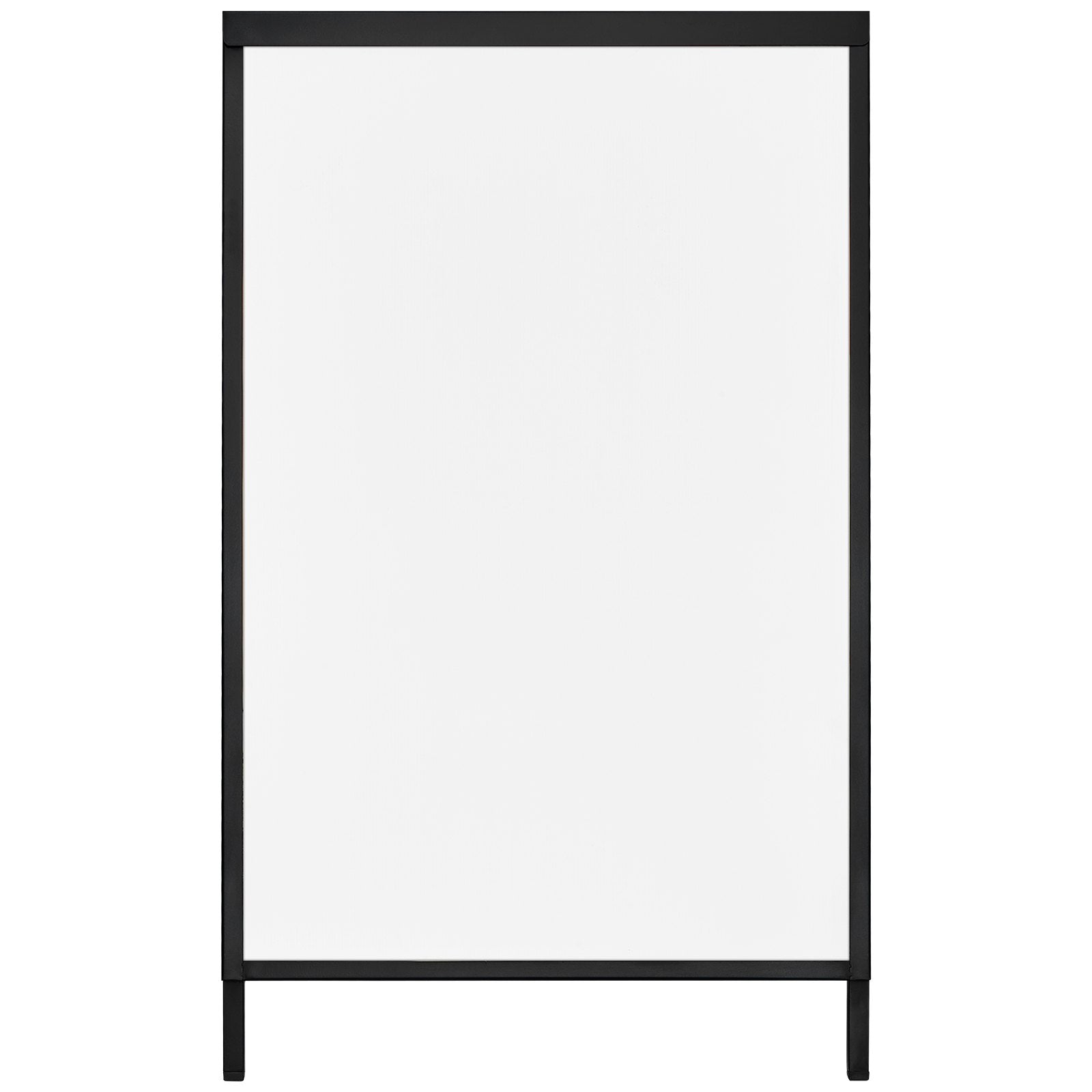 A Frame Sidewalk Sign, 61x91cm Heavy Duty Slide-in Signboard Holder, Double-Sided Folding Sandwich Board Signs, Steel Pavement Sign Poster for Outdoor Business Street Advertising (Frame only)