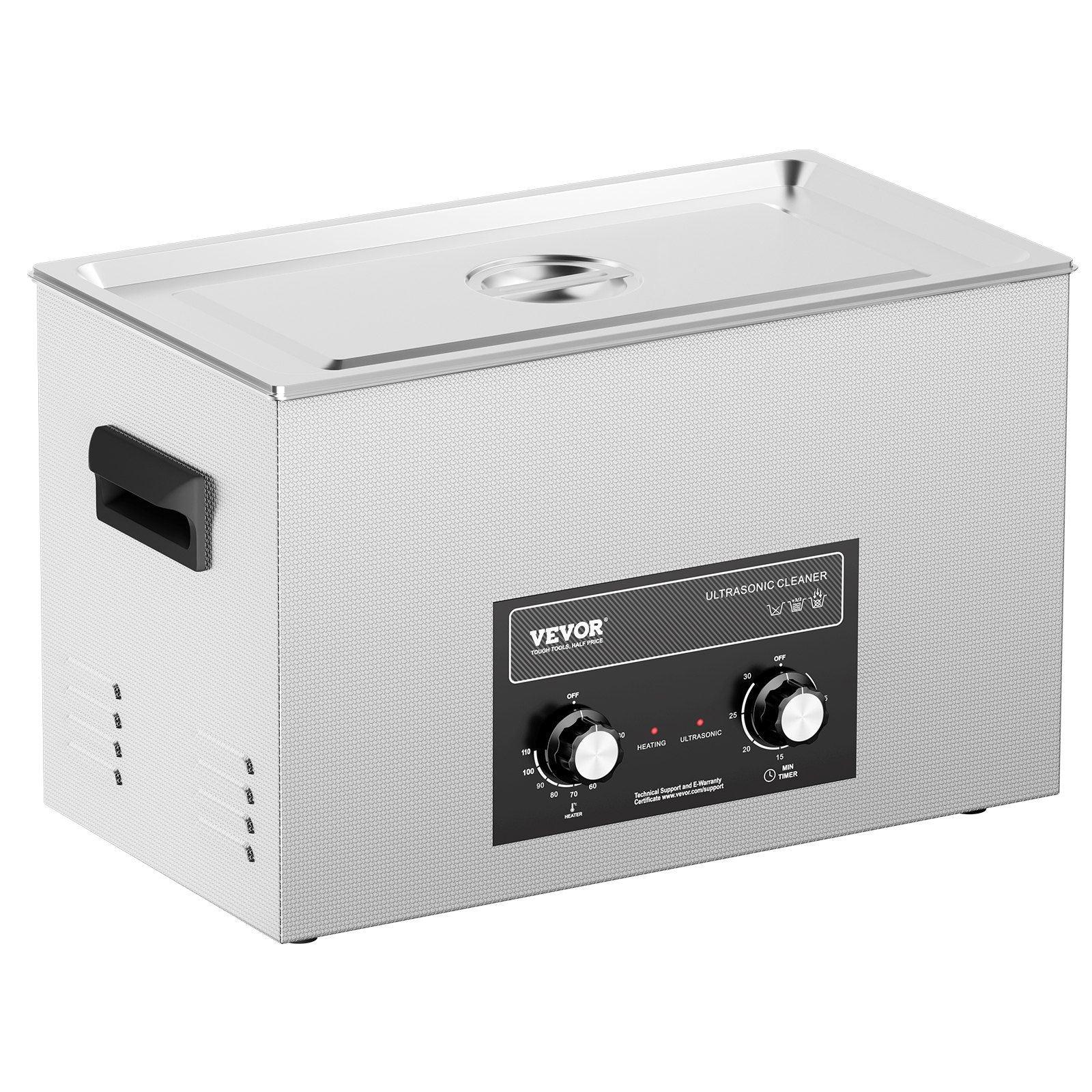 30L Ultrasonic Cleaner with Heater Timer & Basket, Professional Digital Sonic Cavitation Machine, 360W Cleaning Machine for Lab Tools, Metal Parts, Carburetor, Brass, Auto Parts, Engine Parts
