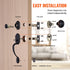 Matte Black Front Door Handle & Deadbolt Lock Set with Interior Knob
