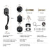 Matte Black Front Door Handle & Deadbolt Lock Set with Interior Knob