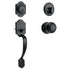 Matte Black Front Door Handle & Deadbolt Lock Set with Interior Knob