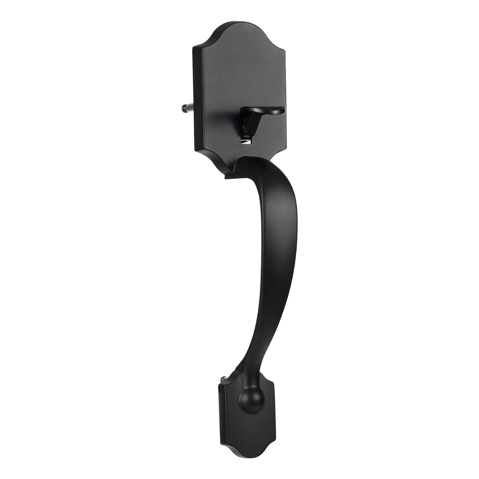 Matte Black Front Door Handle & Deadbolt Lock Set with Interior Knob