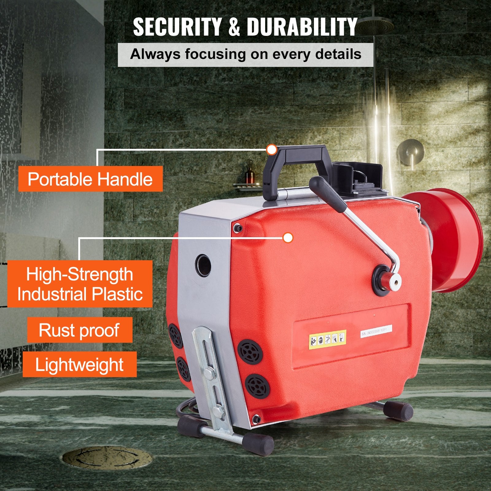 Drain Cleaner Machine 120FT x 7/8