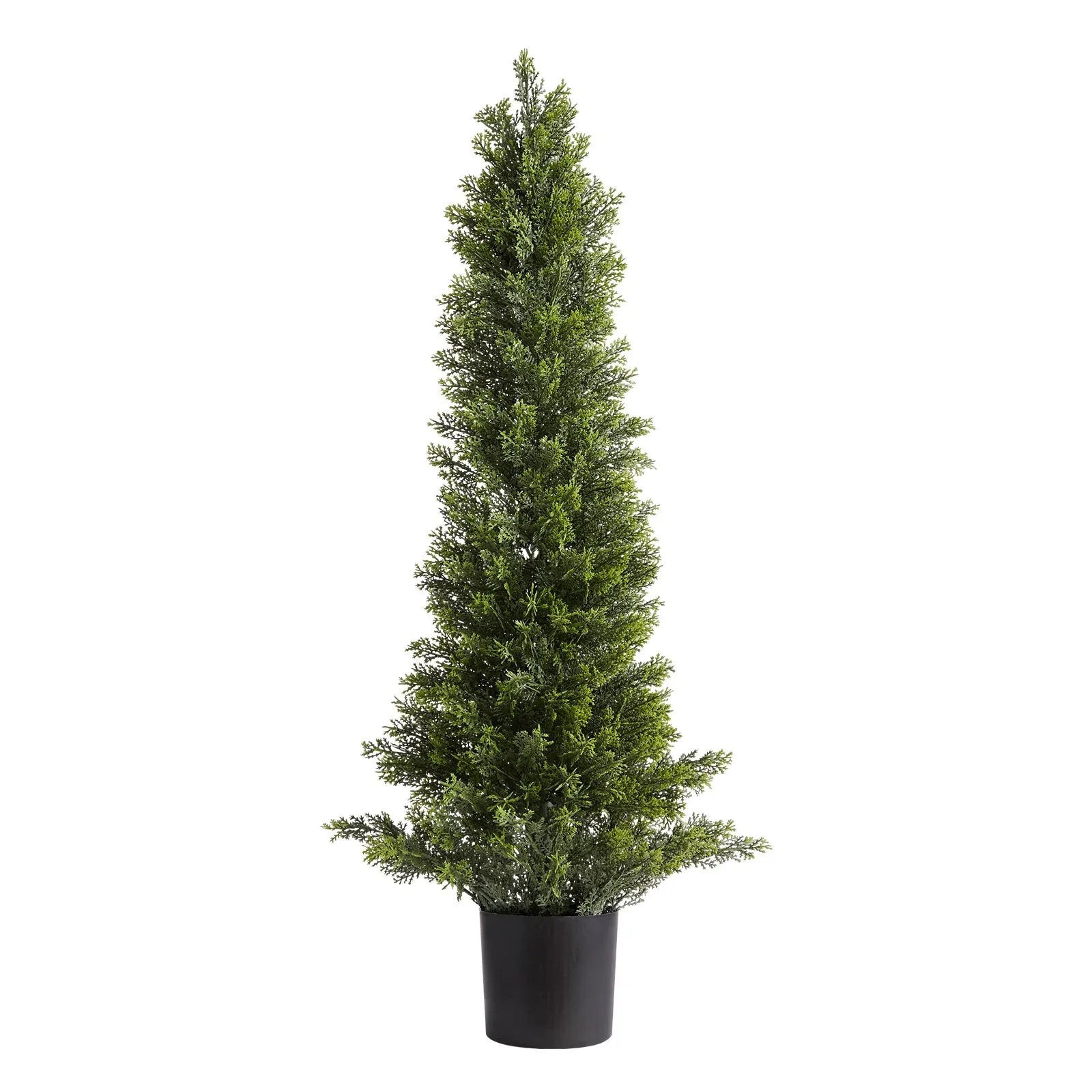 Artificial Topiary Cedar Trees, 2 Set 914mm Faux Pine Shrubs Plants, Fake Silk Tree Look Real, Easy Assembly for Decor Front Porch Outdoor Patio Garden Balcony Backyard Indoor Office
