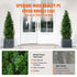 2 Pack 4ft Artificial Cedar Topiary Trees UV Faux Plants Indoor Outdoor Green