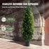 2 Pack 4ft Artificial Cedar Topiary Trees UV Faux Plants Indoor Outdoor Green